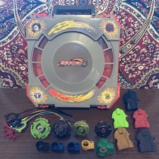 Beyblade Metal Masters Travel Stadium Battle Arena Carrying Case w/ Spinners