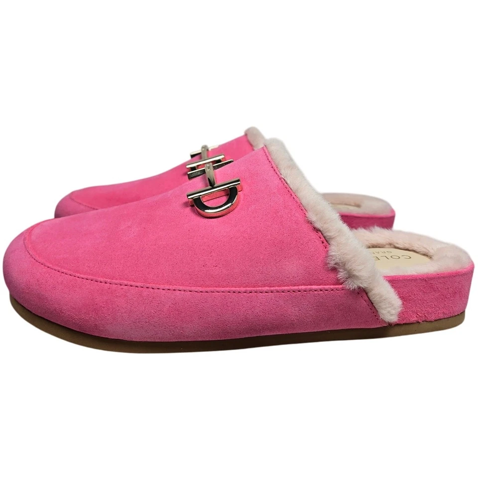Cole Haan Mujer Clásicos Modernos Ada Mule Gamuza Rosa Caliente 5.5 Nuevo con Etiquetas Foto 4 de 4