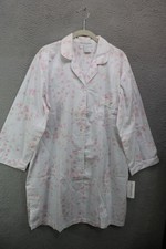Miss Elaine Long Sleeve Button-Up Floral Nightgown-Medium-NWT-Cottagecore