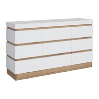 Sideboard Kommode Wohnzimmerschrank Alpinweiß Evoke Eiche Dekor 161 X 93 Cm