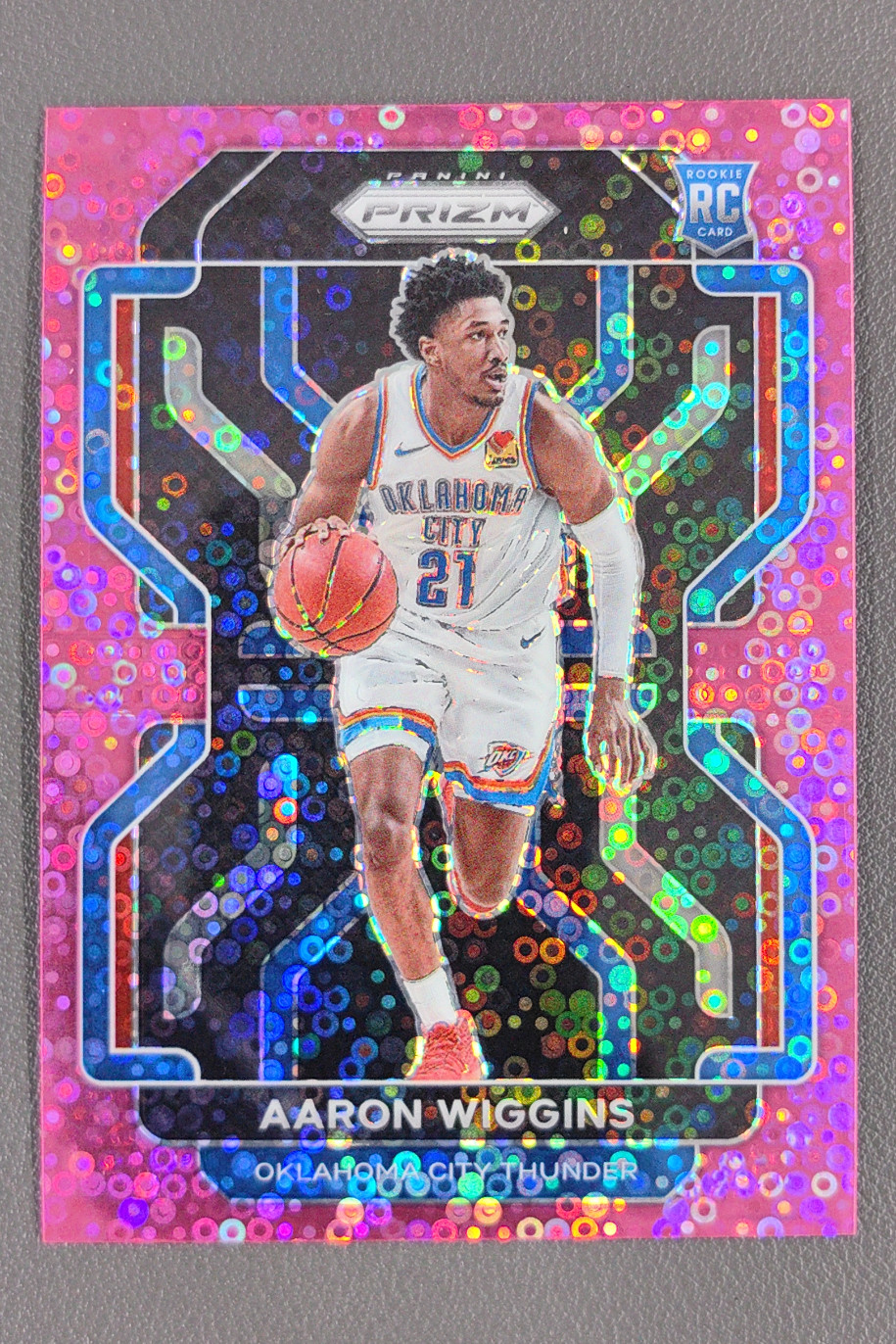 2021-22 Panini Prizm Aaron Wiggins Fast Break Pink RC /50 #286 Thunder