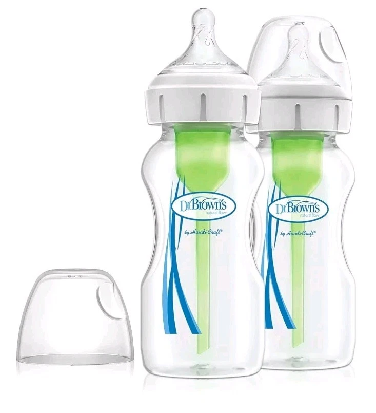 Dr Brown's Options+ Anti-Colic Baby Bottles 270ml 2 Pack. Level 1 Teats
Opens in a new window or tab