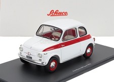 Schuco 1/18 Fiat 500 Sport 1958 White Red 18U00024