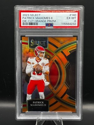 2023 Select Patrick Mahomes Orange Prizm Die Cut #15/399 PSA 6 Jersey Number JSY