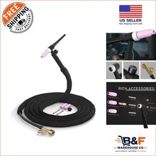 High-Performance WP-17FV TIG Welding Torch - 12ft with Flexible Gas-Valve Head