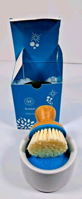 The Honest Co Honest Suds Up Bamboo Dish Brush and Ceramic Foaming Base New