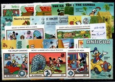 Lot 25 timbres thematique " Disney " NEUFS (1490226)
