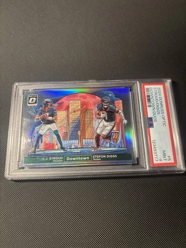 2024 Panini Donruss Optic Downtown Duos C.J. Stroud Stefon Diggs PSA 9 #5 Texans