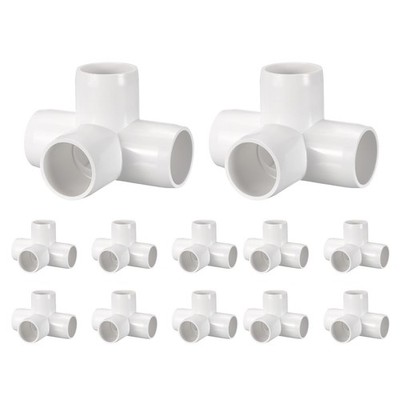 12Pcs 3/4'' Elbow Fitting, SCH40 4-Way Tee Furniture Grade Pipe Fitting