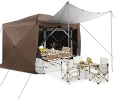 COBIZI Pop Up Gazebo Screen Tent House for Camping 12x12 Room Mosquito Netting