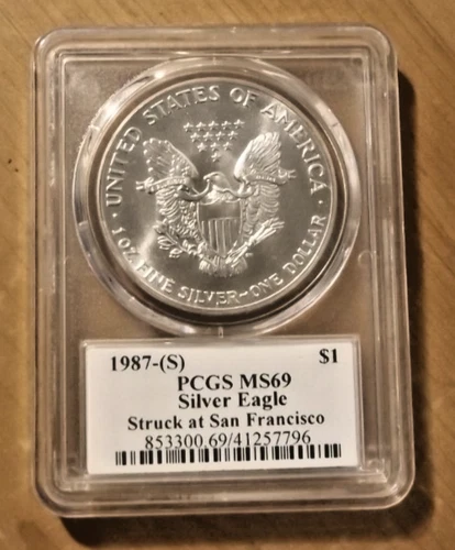 1987 S PCGS MS69 - Silver Eagle