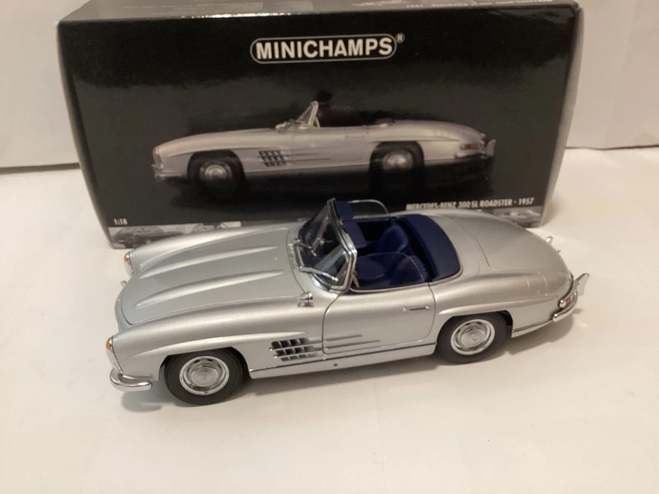 Minichamps 1:18, Mercedes 300 SL Roadster (1957),  silber, silver OVP, 180039030