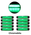 10X 6 LED Green Rear Side Marker Light Position Truck 12v