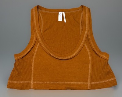 Orange Rust Ribbed Crop Tank Top Out From Under Urban Outfitters Size Small