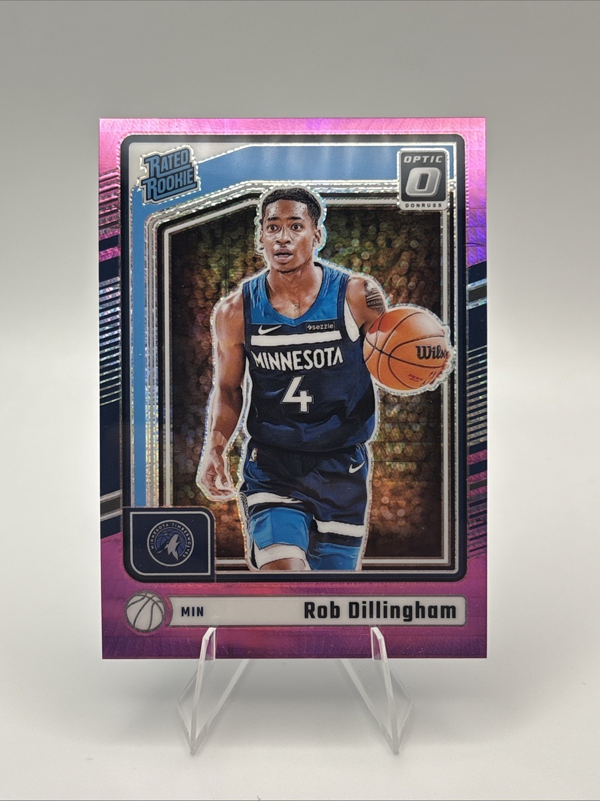 2024-25 Donruss Optic #259 Rob Dillingham Hyper Pink