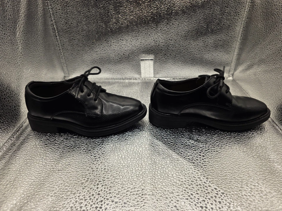 Zapato de vestir Oxford para niño pequeño negro talla 8 restauración corbata con gancho/bucle formal Foto 4 de 4