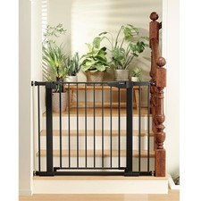 29.7"-40.6" Baby Gate Stairs Dog Gates Doorways Pressure Mounted Self Closing