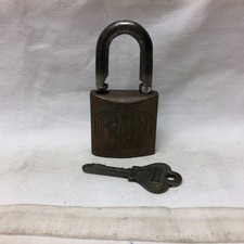 Vintage Fraim Pad Lock and Key Made in USA Padlock