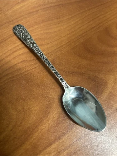 S. Kirk & Son Vintage Spoon (5 -7/8”) ~ Full Repousse ~ STERLING SILVER