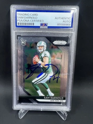 Sam Darnold Signed 2018 Panini Prizm RC IP Auto PSA/DNA New York Jets Seahawks
