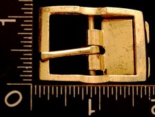 LL08114 NEAT VINTAGE GOLDTONE CUT-OUT DESIGN TONGUE TYPE BELT BUCKLE