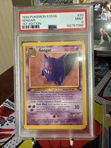 PSA 9 Pokemon 1999 1st Edition Fossil Gengar Rare #20