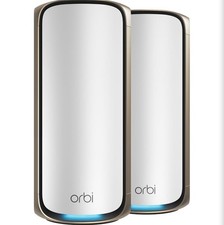 NETGEAR Orbi 970 Series Quad-Band WiFi 7 Mesh Network System RBE972S - 2 Pack