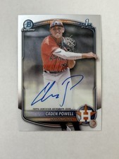 2025 Bowman Chrome Caden Powell #CPA-CPO 1st Auto Houston Astros
