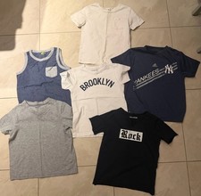 Lot of 6 Boys Short Sleeve tees tanks Size 4-5/5/5-6 Crewcuts Adidas Yankees ..