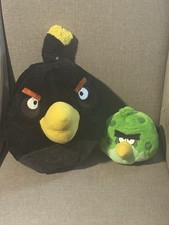 Angry Birds Plush Lot Bomb Black Bird Terence Green Space Bird Commonwealth 7"