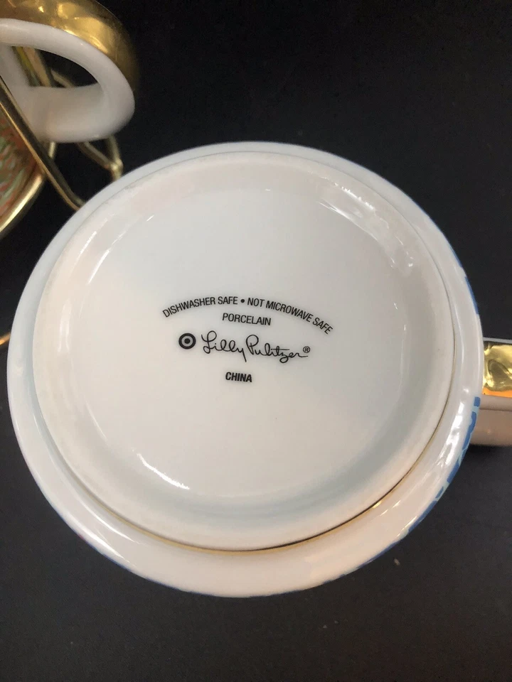 Juego de 4 tazas apilables Lilly Pulitzer 8,8 oz Caddy Stand Target Foto 4 de 4