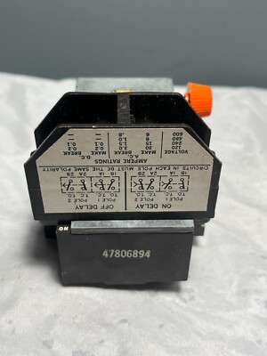 MECHANICAL DELAY TIMER 47806894 ON DELAY OFF DELAY 4780