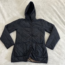 Gant Womens Black Size S Connecticut Quilted Hooded City Jacket