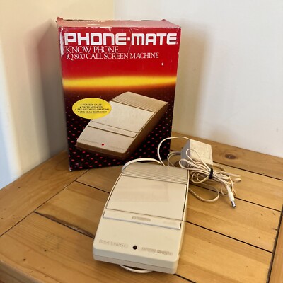 Phone-Mate Know Phone IQ800 Vtg Callscreen Machine 1983 Turns On & Speaks