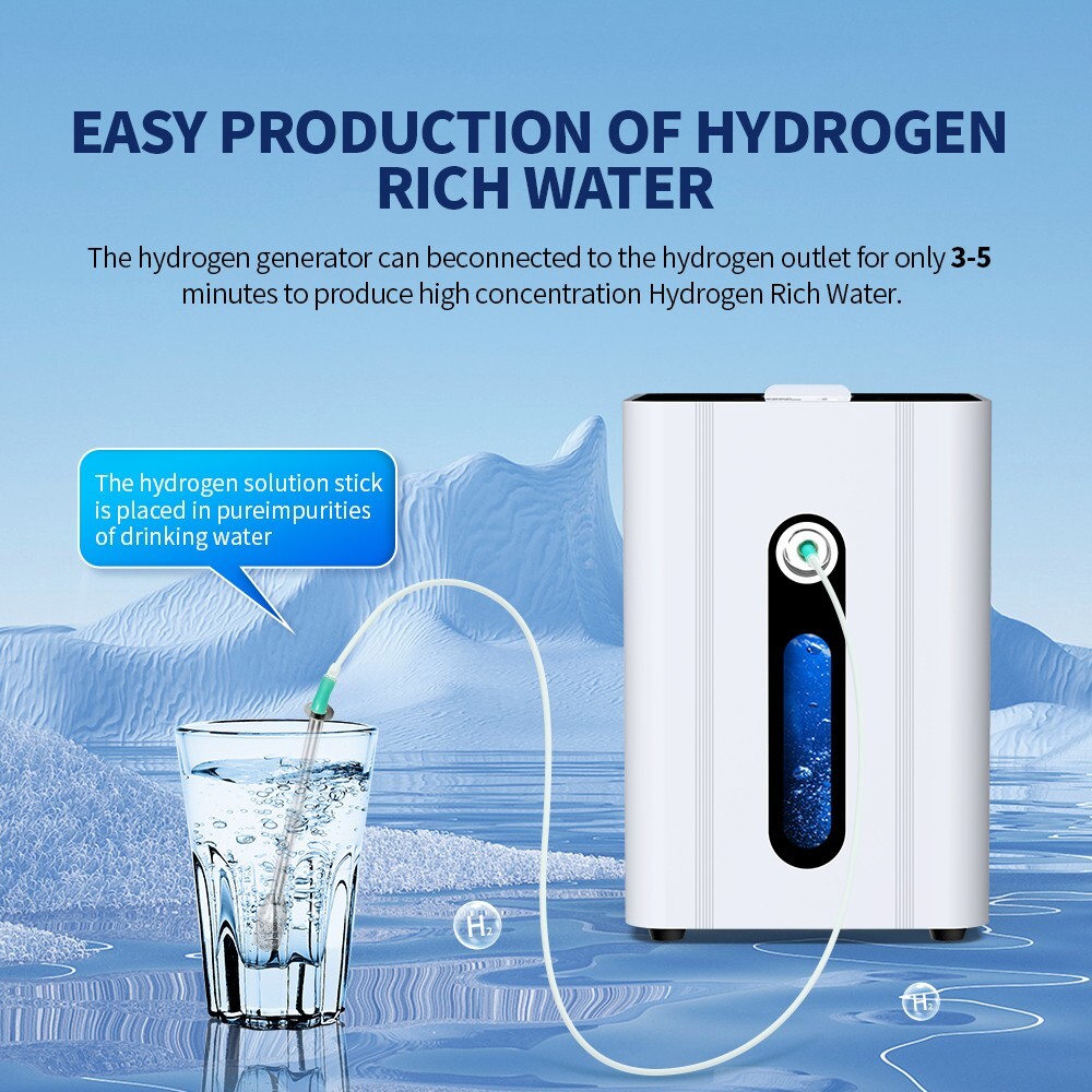 SUYZEKO Hydrogen Water Generator Portable Hydrogen Inhalation Machine 150ml/min