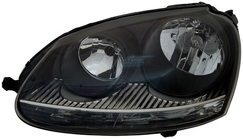Für VW Golf 5 V / Jetta 3 III ab 2003-2009 Scheinwerfer Schwarz LINKS + RECHTS - Bild 3 von 3