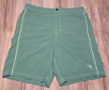 Caribbean Roundtree  Yorke Size Medium Green New Men's Swim Trunks Board Shorts