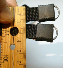 1.5cm wide Rangefinder Camera Strap Black Nylon sturdy w/ metal rings end