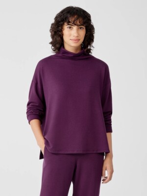 eileen fisher funnel neck