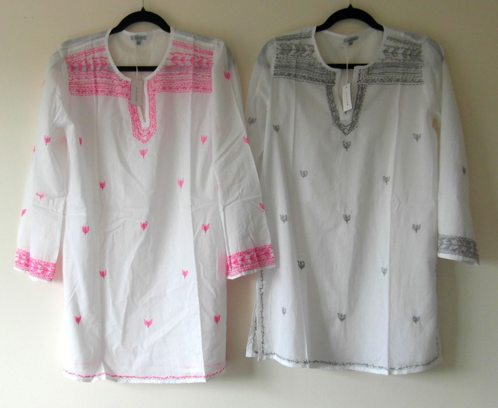 Jigsaw Kaftan Floral Embroidered Light Weight Cotton Semi SeeThrough