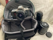 NIKON N 65 CAMERA WORKS ,TESTED 3 LENSES NIKON AF NIKKOR 35-70 ,PROMASTER 80-21