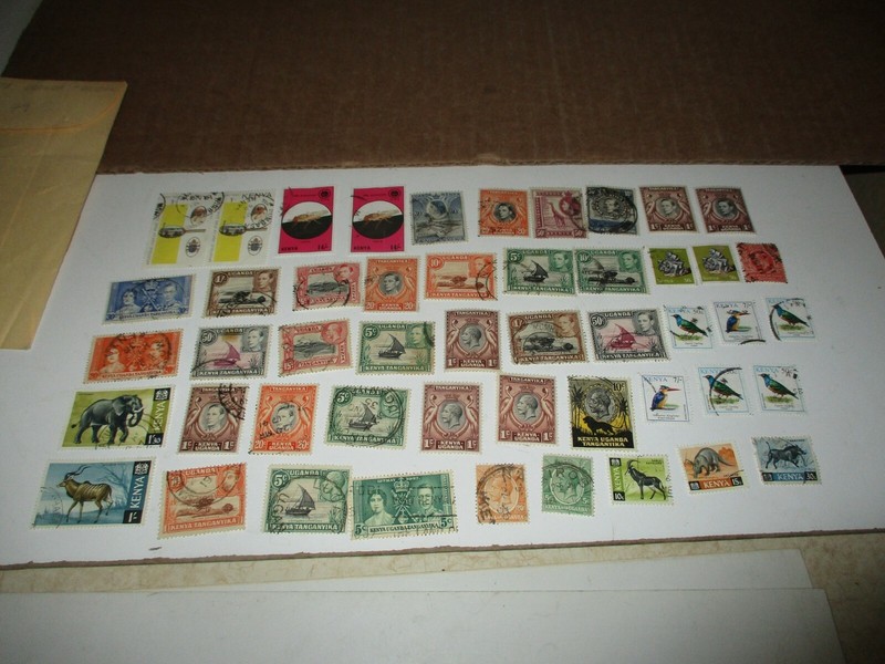 Postage Stamps: Kenya, Uganda, Tanganyika,  used, unsorted 