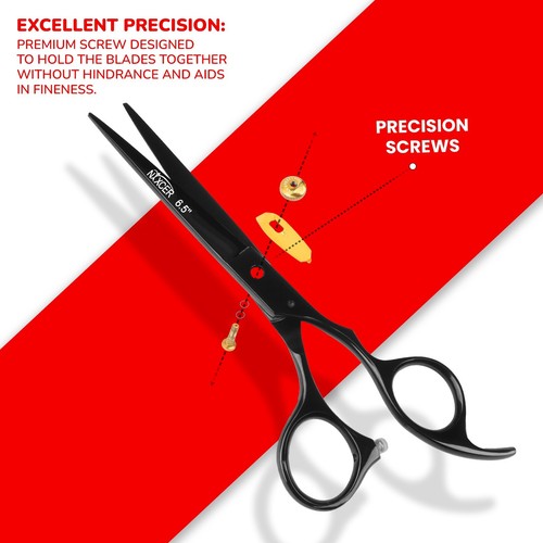 NIXCER HAIR CUTTING SCISSORS RAZOR EDGE 420C JAPANESE STEEL HANDMADE SHEARS 6.5" - Picture 12 of 57