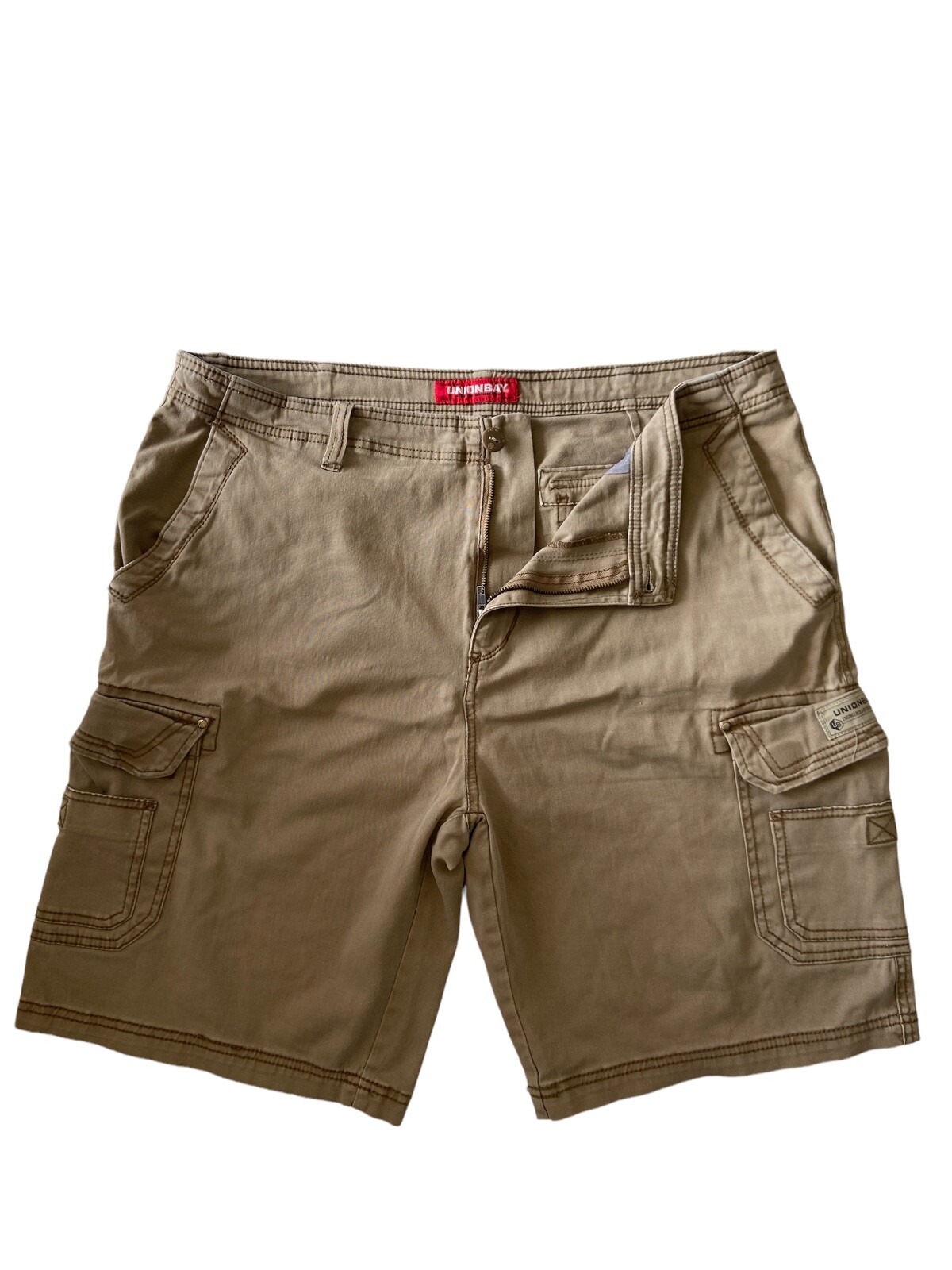 Unionbay Cargo Shorts Regular Fit Brown Mens Size 40 … Gem