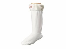 Hunter K2008 Unisex White Half Cardigan Boot Socks Size L