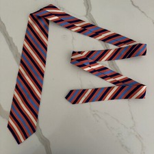 Brooks Brothers Makers Tie Men's Stripe Multicolor Silk Necktie Handmade In USA