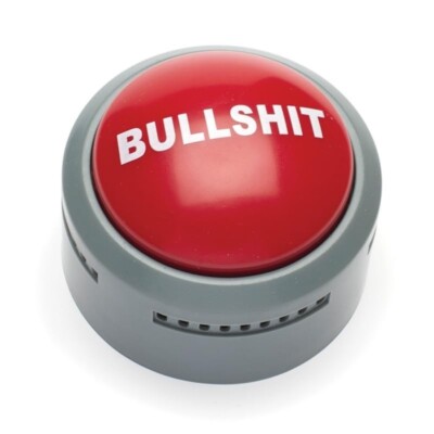 Bullshit Alert Button | mit 5 verschiedenen Anti-BS Antworten | Big Red Buzzer | Hi