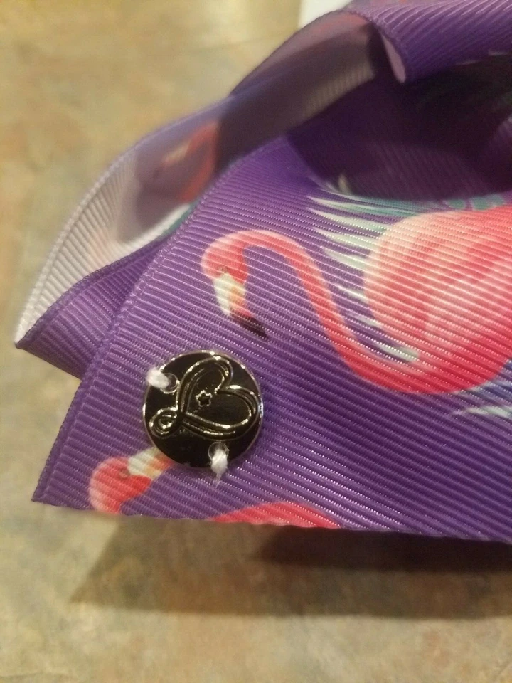 JOJO 大发蝴蝶结 火烈鸟/热带棕榈叶 美丽颜色 紫色 — 第 2/4 张图片