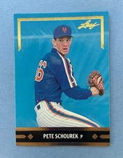 1991 Leaf Baseball Pete Schourek Gold Leaf Rookies #BC15 New York Mets