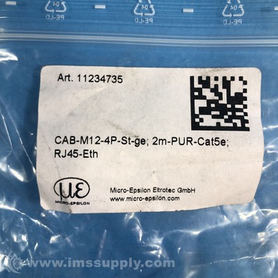 Micro-Epsilon CAB-M12-4P-ST-GE Cat5e 4P Cable Connector FNIP